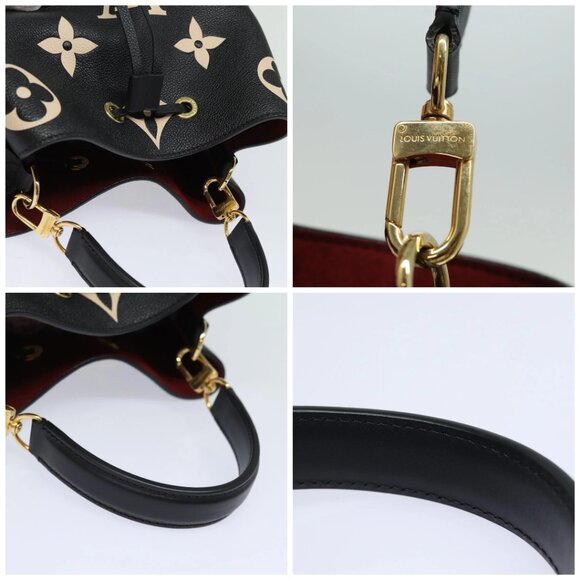 LOUIS VUITTON Monogram Empreinte Neo Noe Bag Black Beige M45497 LV Auth 81142SA - Picture 16 of 16